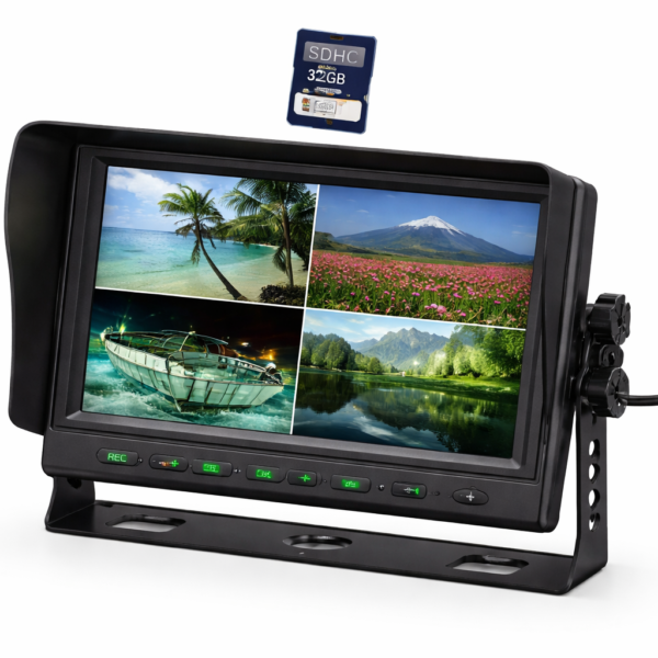 9" AHD QUAD monitorius ir DVR